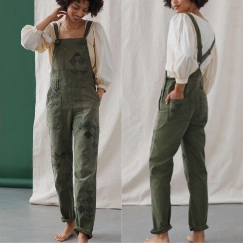 Anthropologie Pilcro Wanderlust Overalls in Green